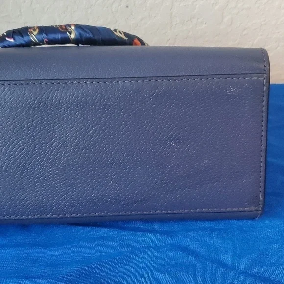 Kate Spade New York Grove Street Caley Satchel navy blue 100% leather - Picture 12 of 16